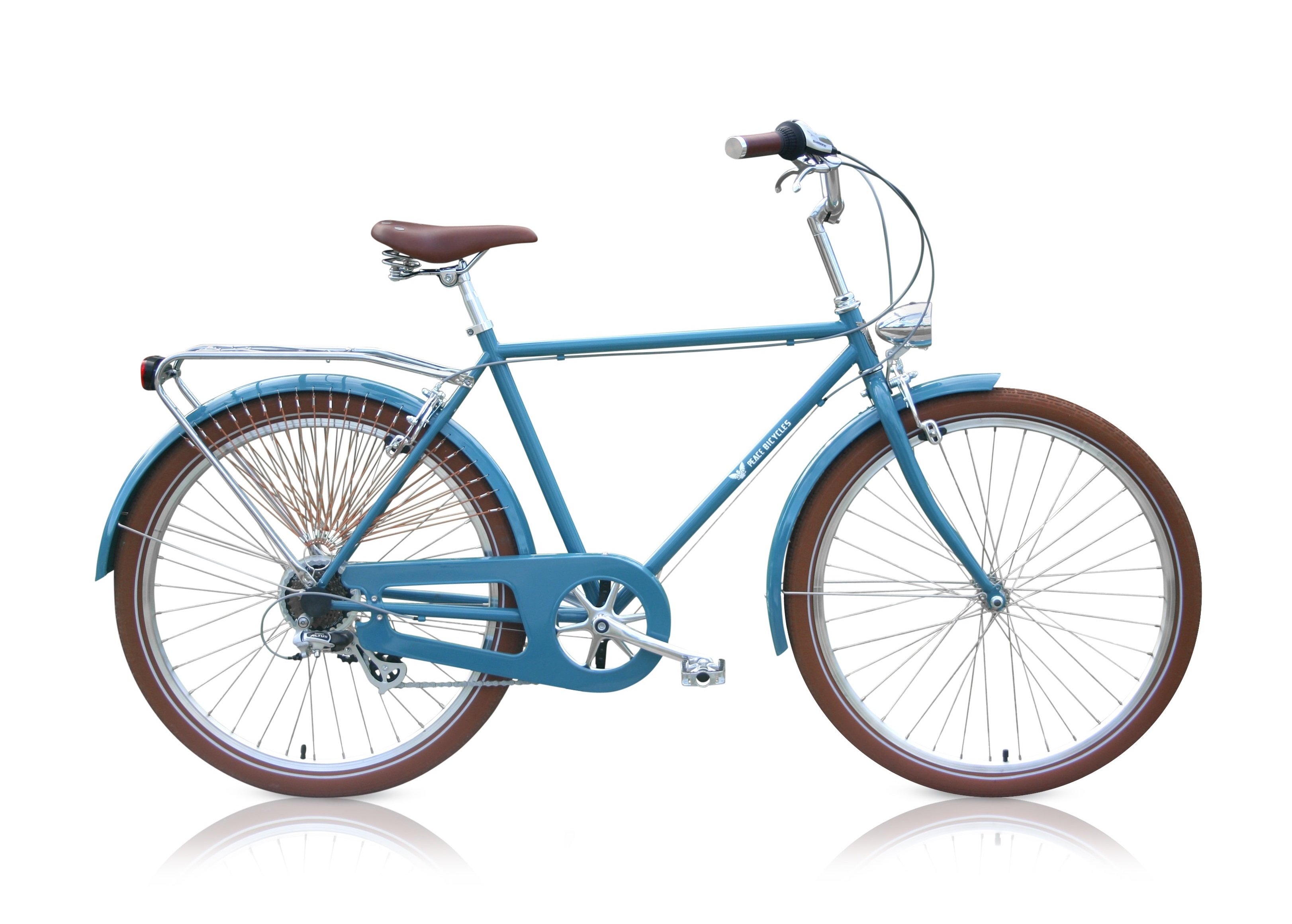 Diamond Frame Bike by Peace Bicycles - Sporty Vintage Commuter Cruiser