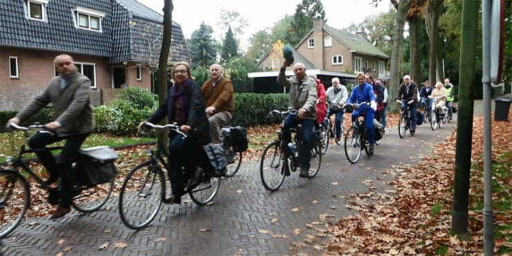 older bike riding group a group of older riders enjoy health benefits of bicycling and meeting new people