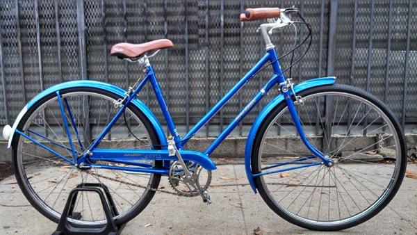 refurbished bicycle an older bike which means a benefit of bicycling is that they do not go out of style