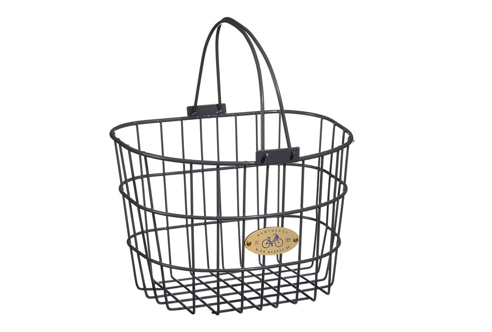 nantucket metal frame bike basket for cruiser bikes